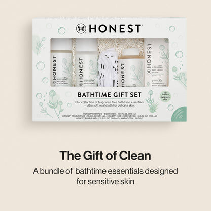 The Honest Company bath essentials gift set in reusable box