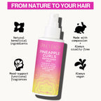 Pacifica Pineapple Curls Refresher Mist packaging and branding overview