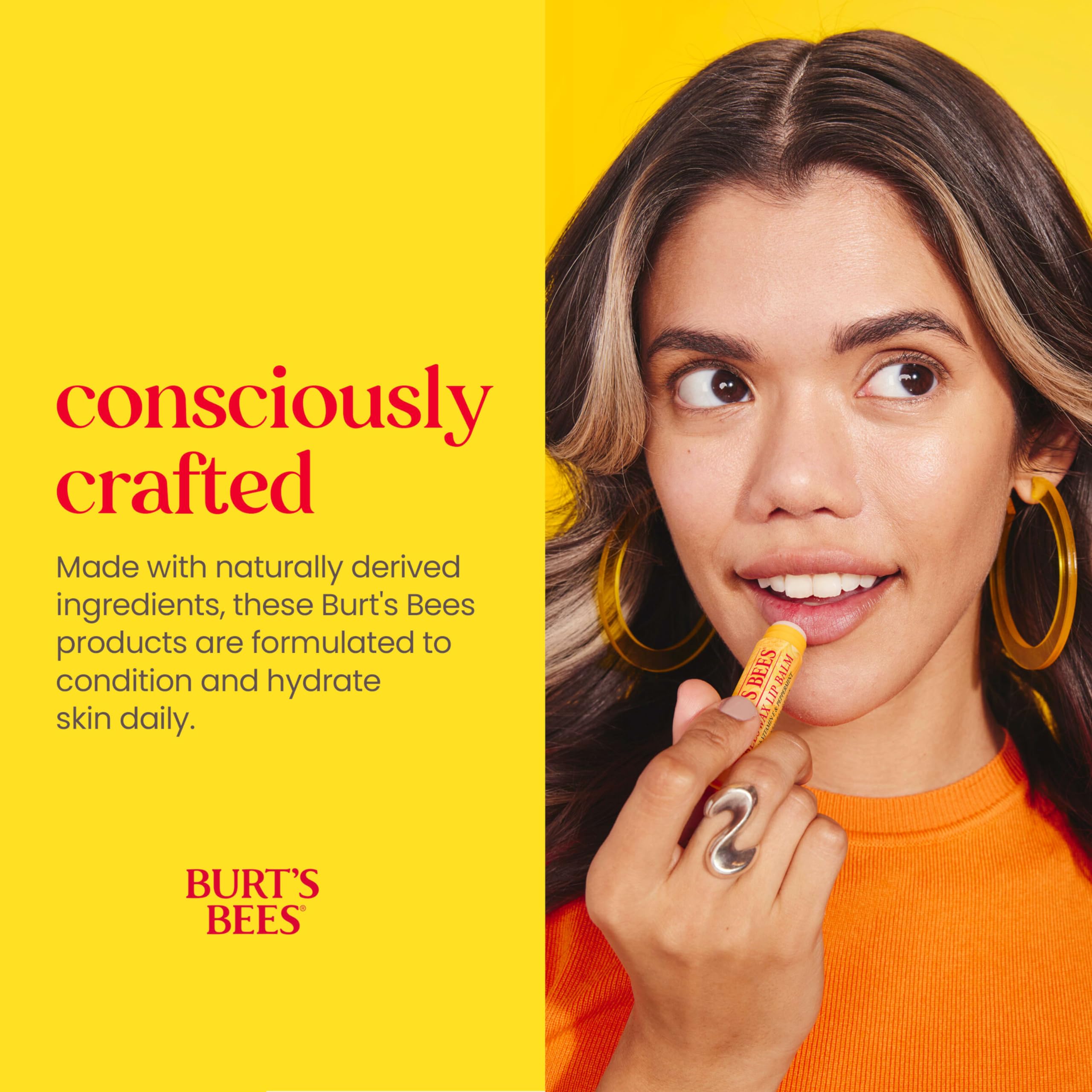 Back of the Burt's Bees Essential Kit packaging displaying product descriptions and ingredients