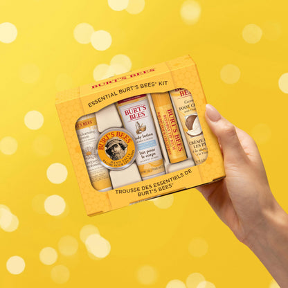 Burt's Bees authentic USA imported beauty set open gift box layout