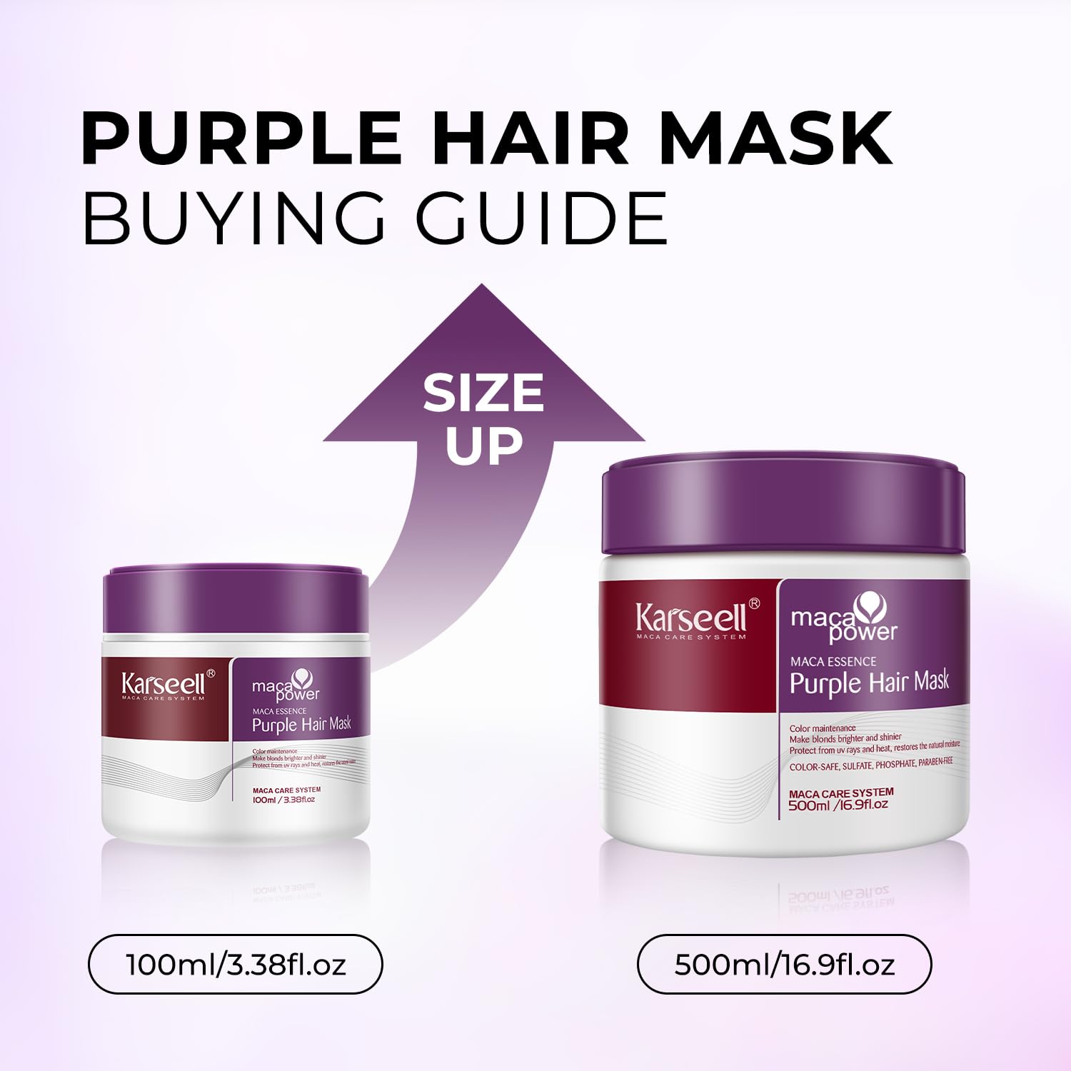 Karseell professional brass neutralizing purple hair treatment bottle label