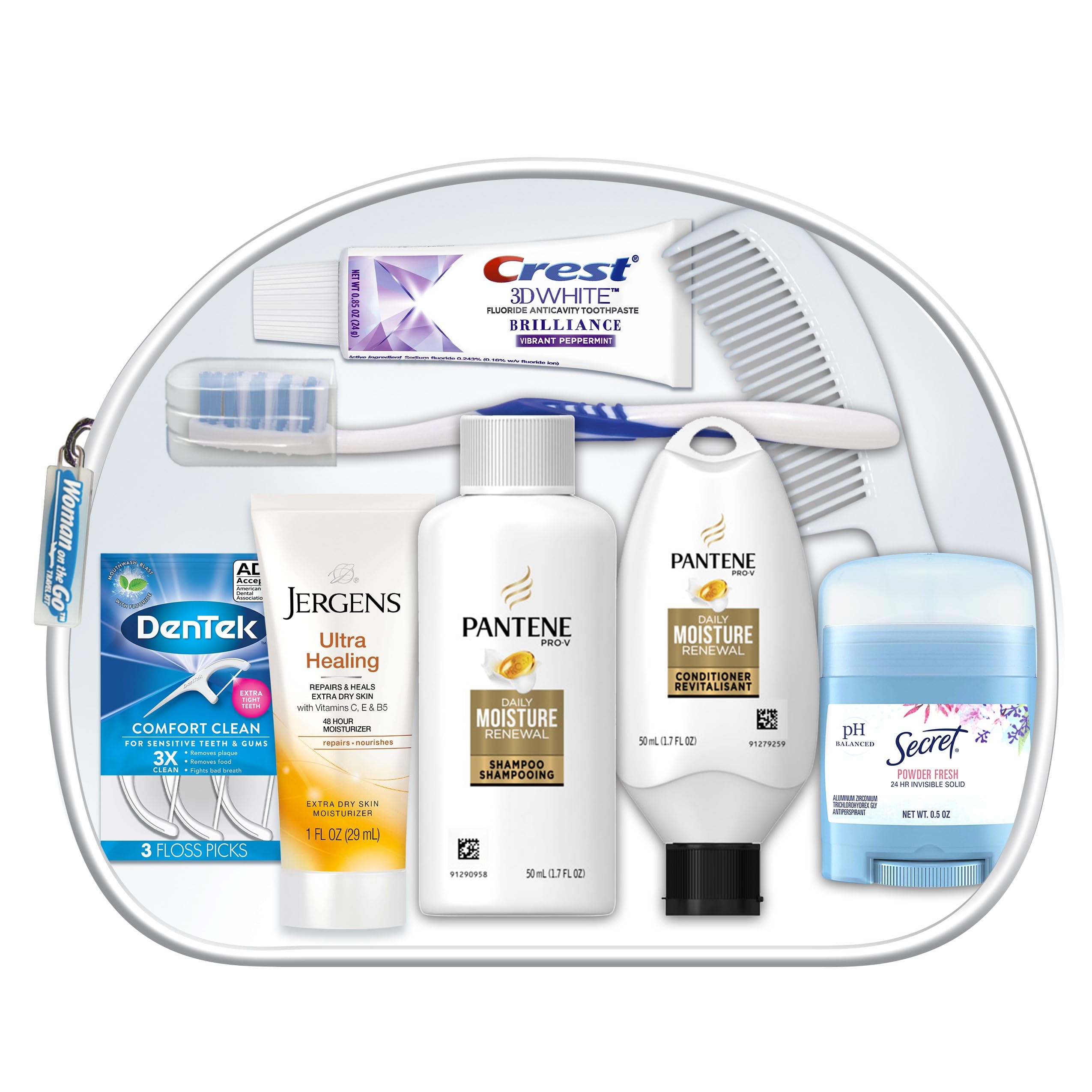 Convenience Kits International travel essentials set with Pantene hair products