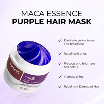 Texture view of the violet pigmented formula inside Karseell hair mask
