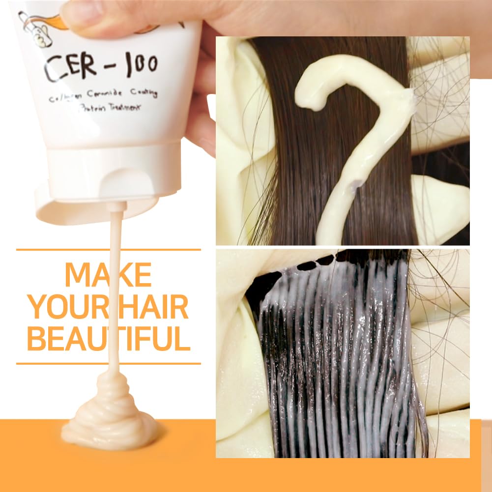 Detailed label view of Elizavecca Cer-100 deep repair hair mask