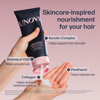Unove protein hair treatment close up of label details