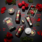 Lovery rose bath and body products arrangement