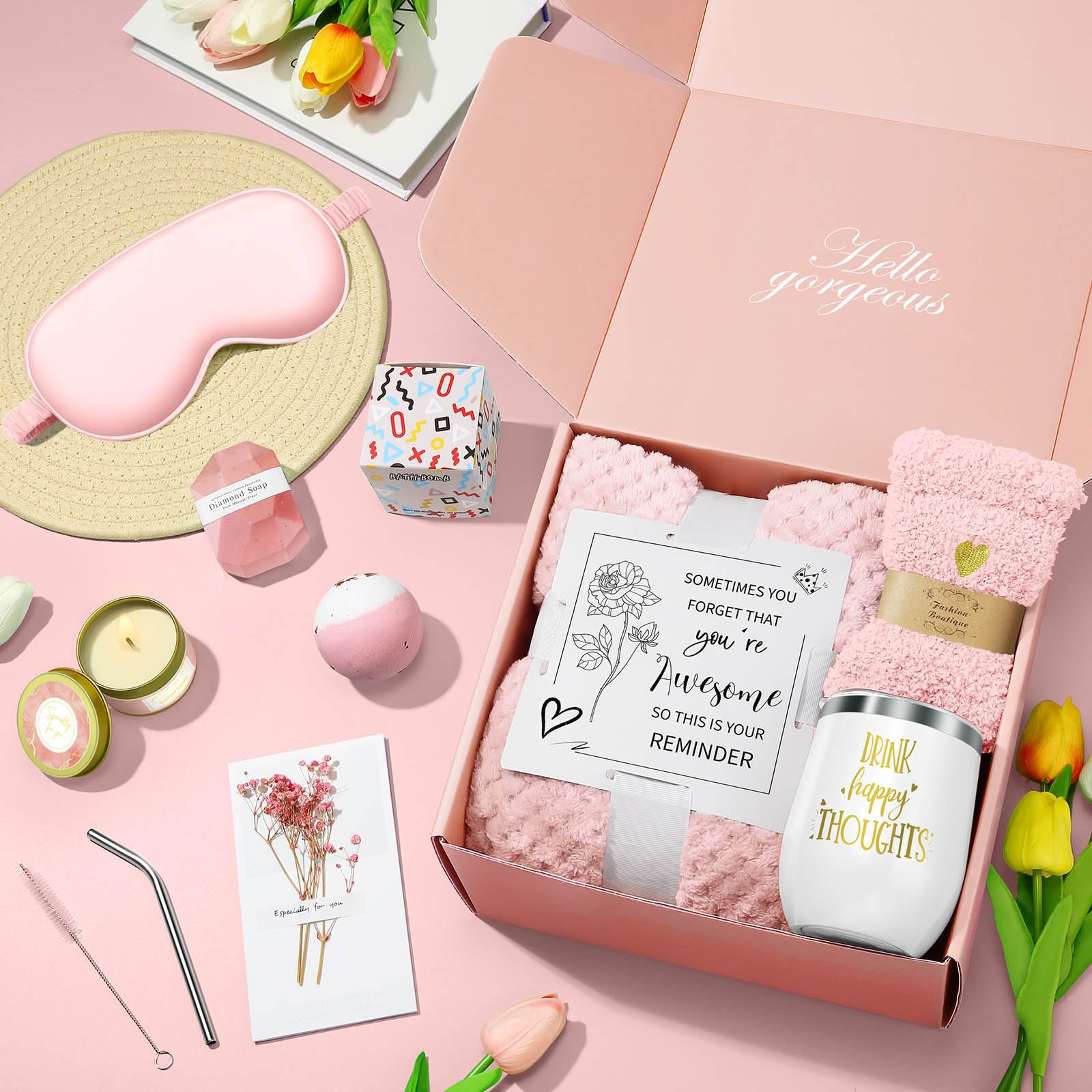Kalokey rose scented soy candle and bath bomb set