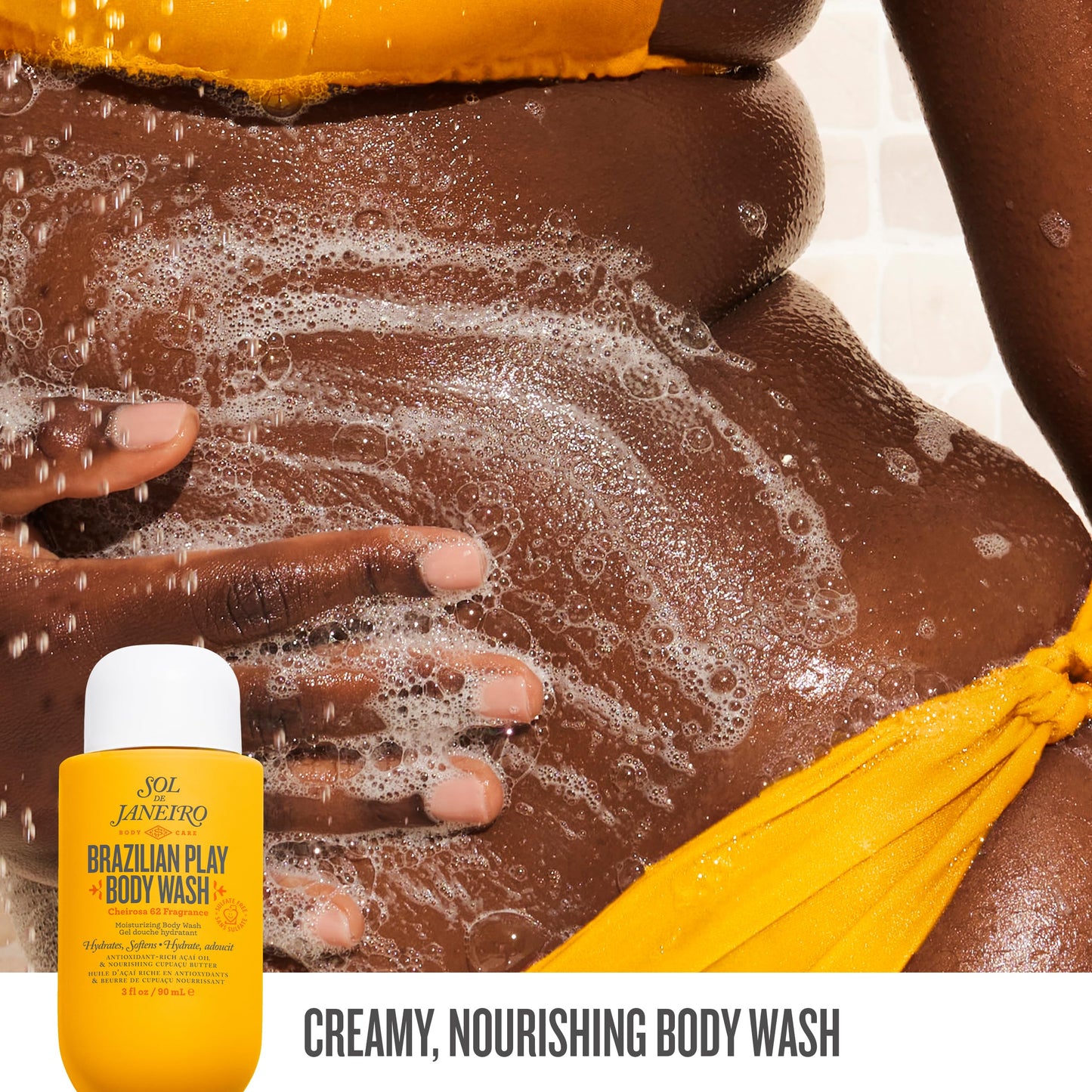 Sol de Janeiro 4 Play shower cream gel travel bottle from the authentic summer jet set
