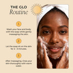 Glo Melanin turmeric soap lifestyle and skincare routine shot