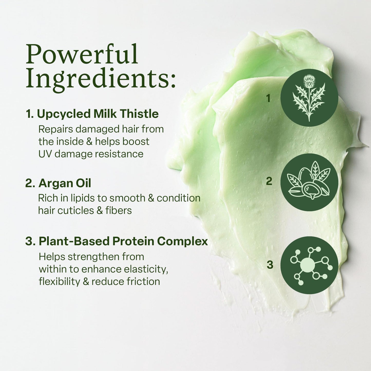 Divi bond repair hair mask jar with ingredients list visible on packaging