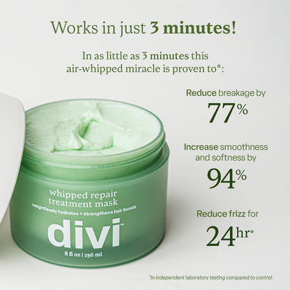 Divi hair treatment mask for dry color treated hair care routine