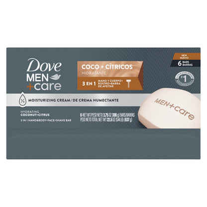 Dove Men Care hydrating bar soap for face and body skin moisturization