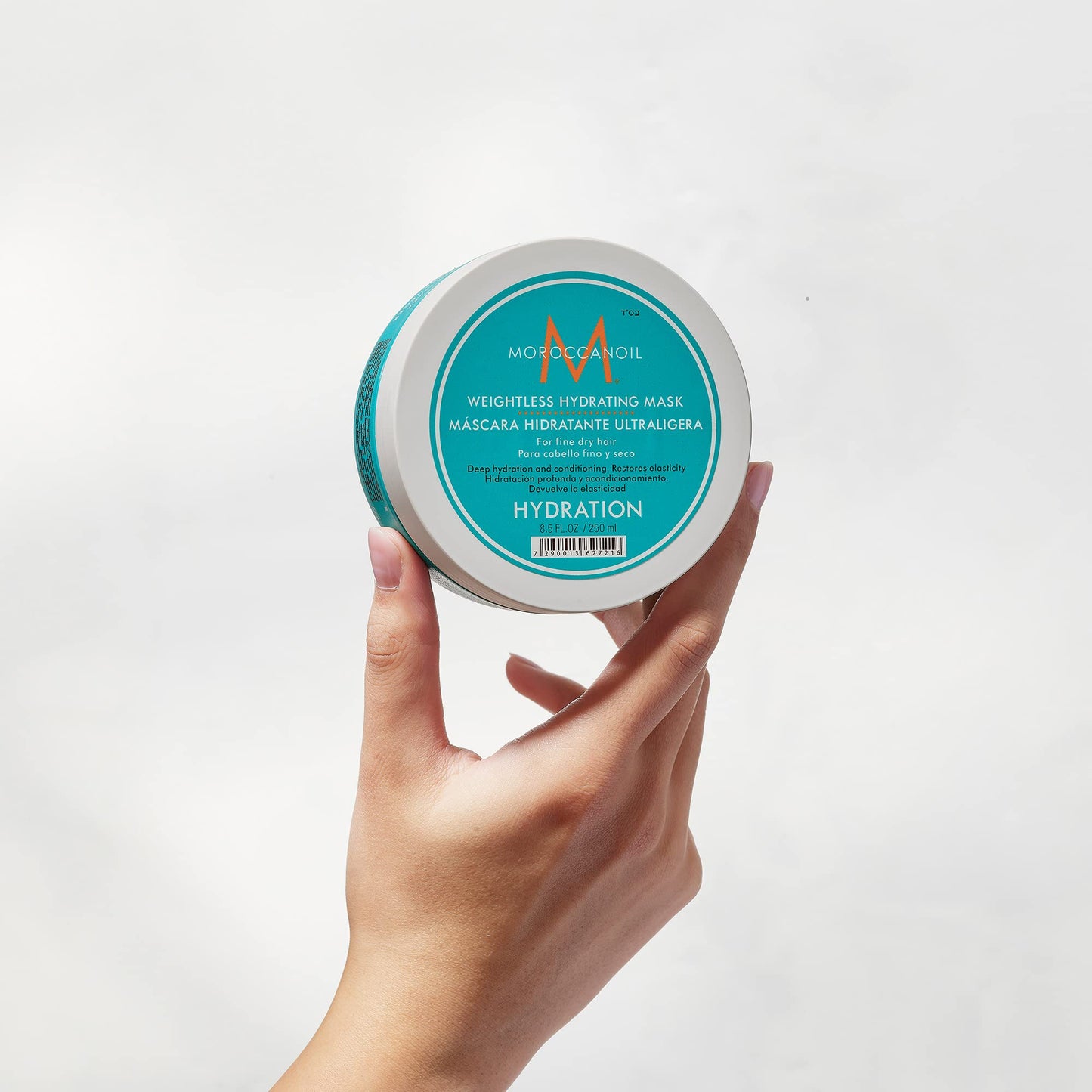 Top view of Moroccanoil Weightless Hydrating Mask container