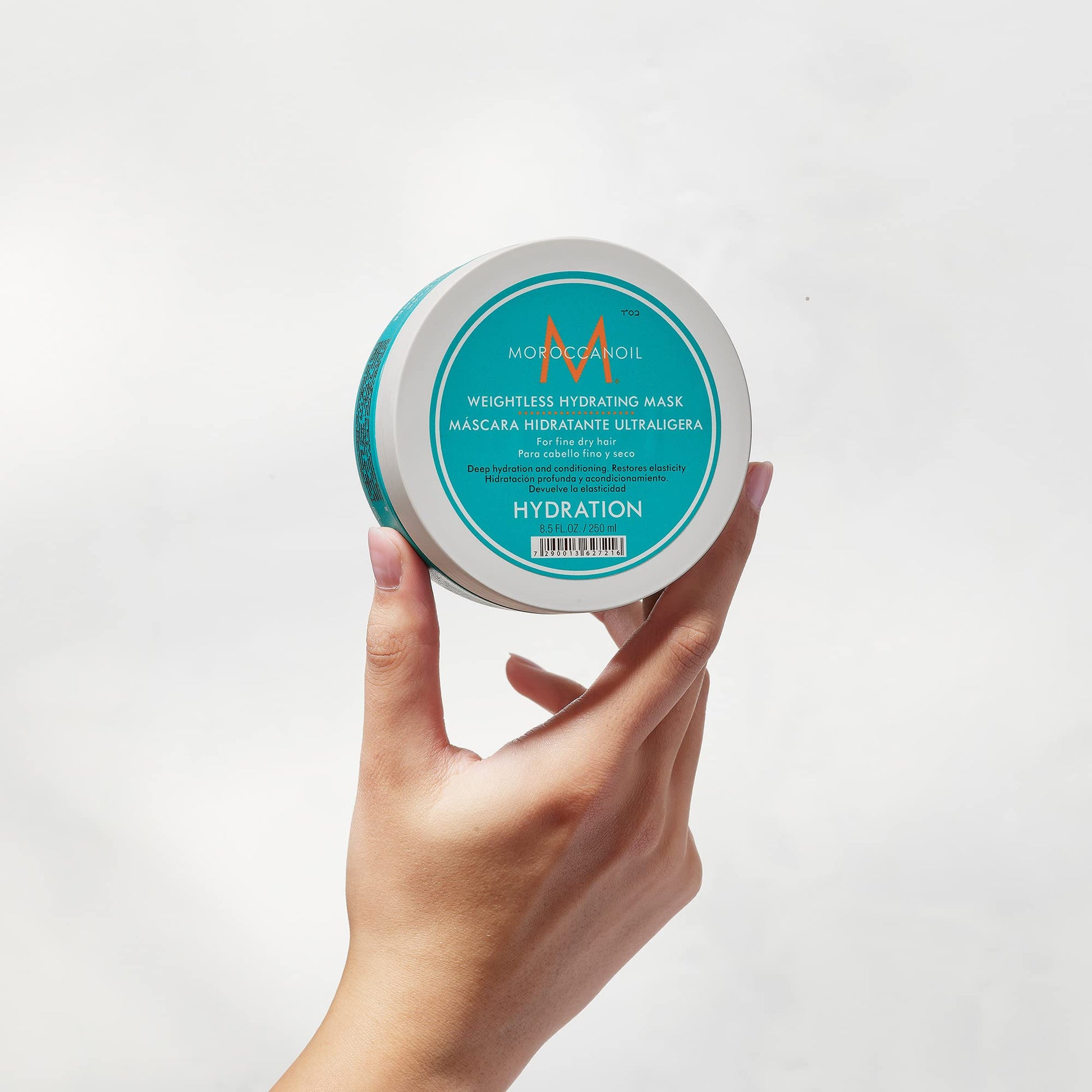 Top view of Moroccanoil Weightless Hydrating Mask container