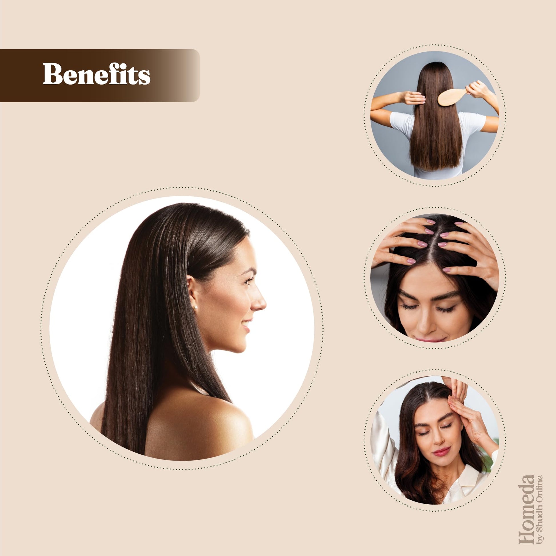 Shudh Online 5-in-1 herbal powder hair mask application