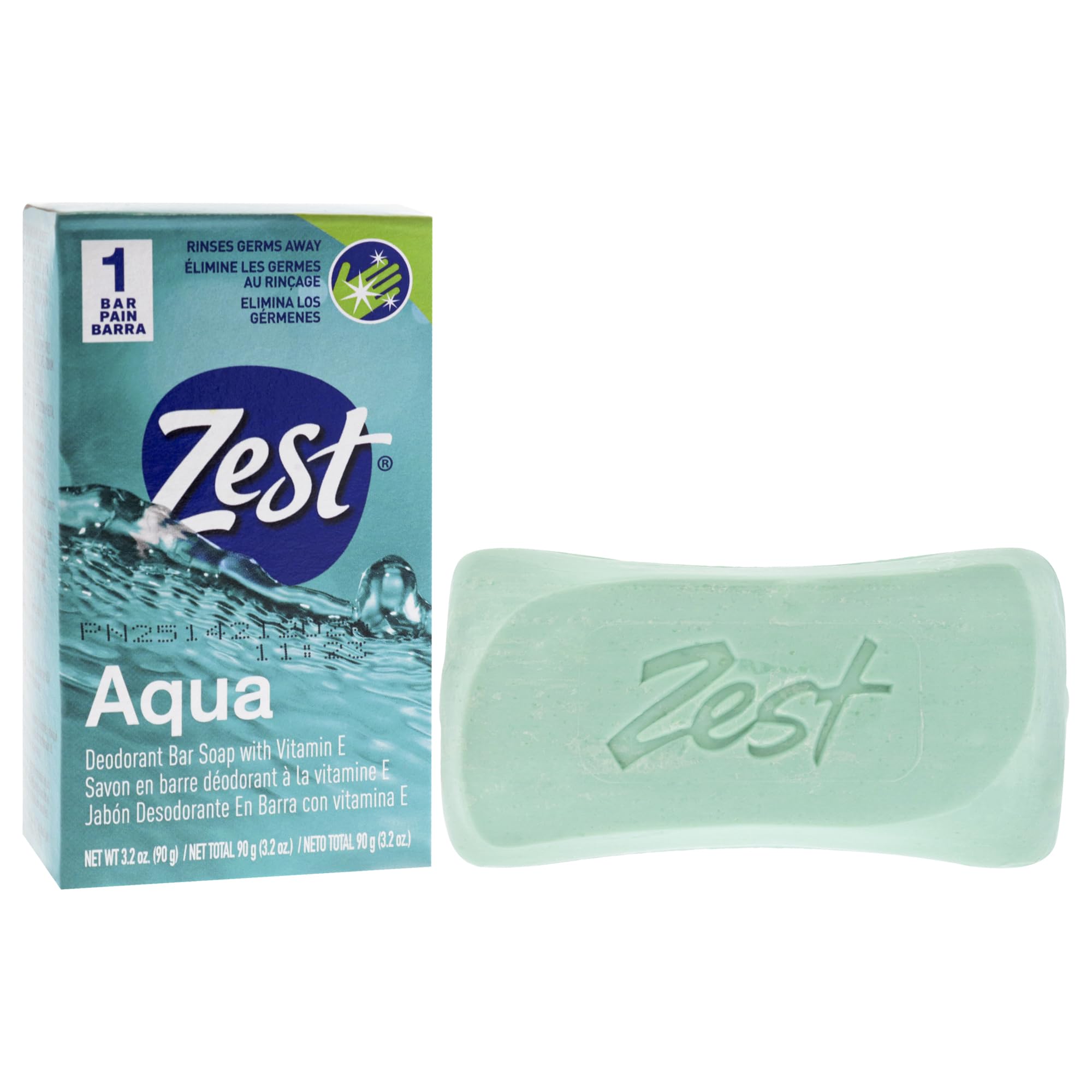 Side view of Zest moisturizing body soap bar
