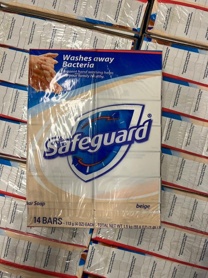 Safeguard one hundred thirteen gram beige bar ingredients label