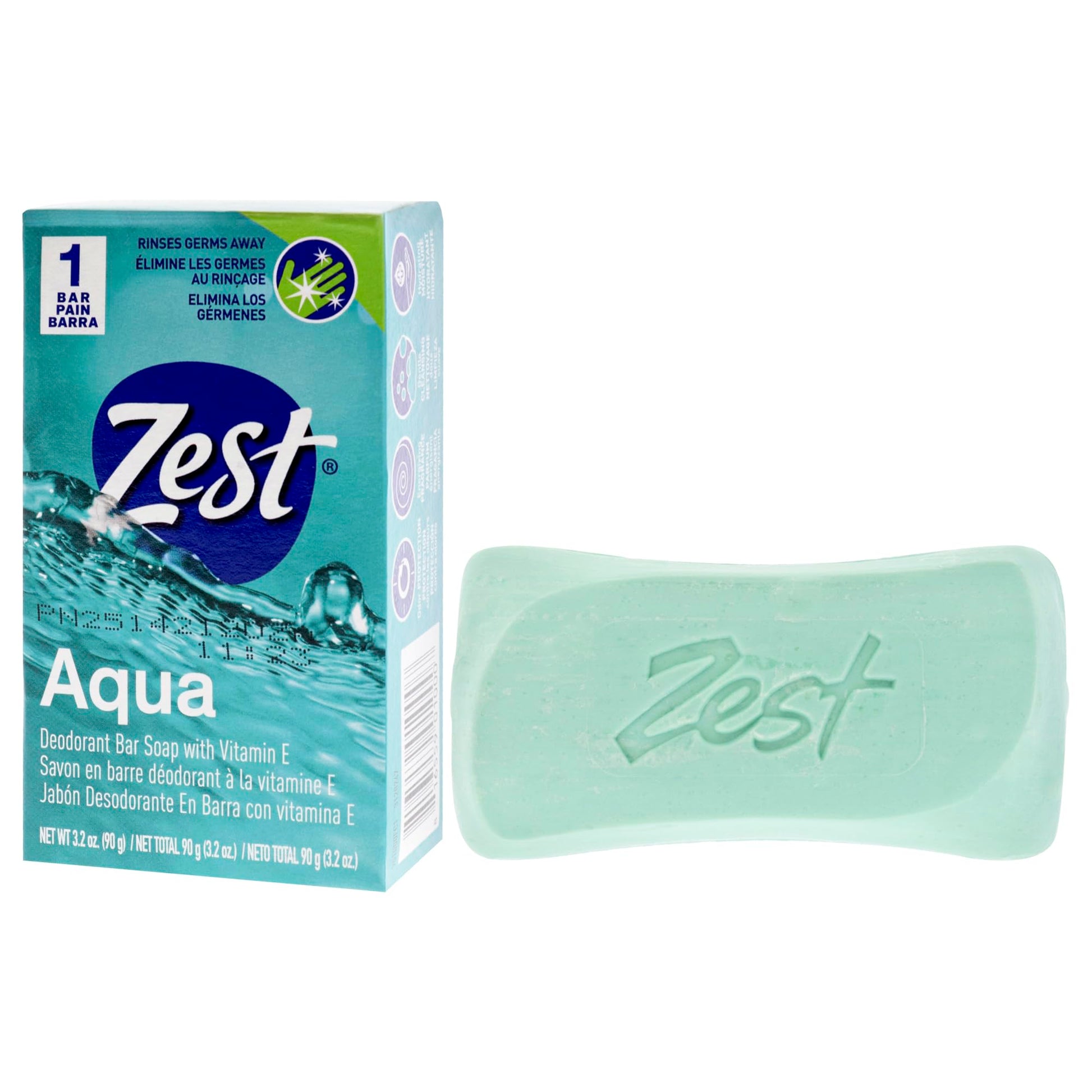 Authentic USA imported Zest Aqua soap bar