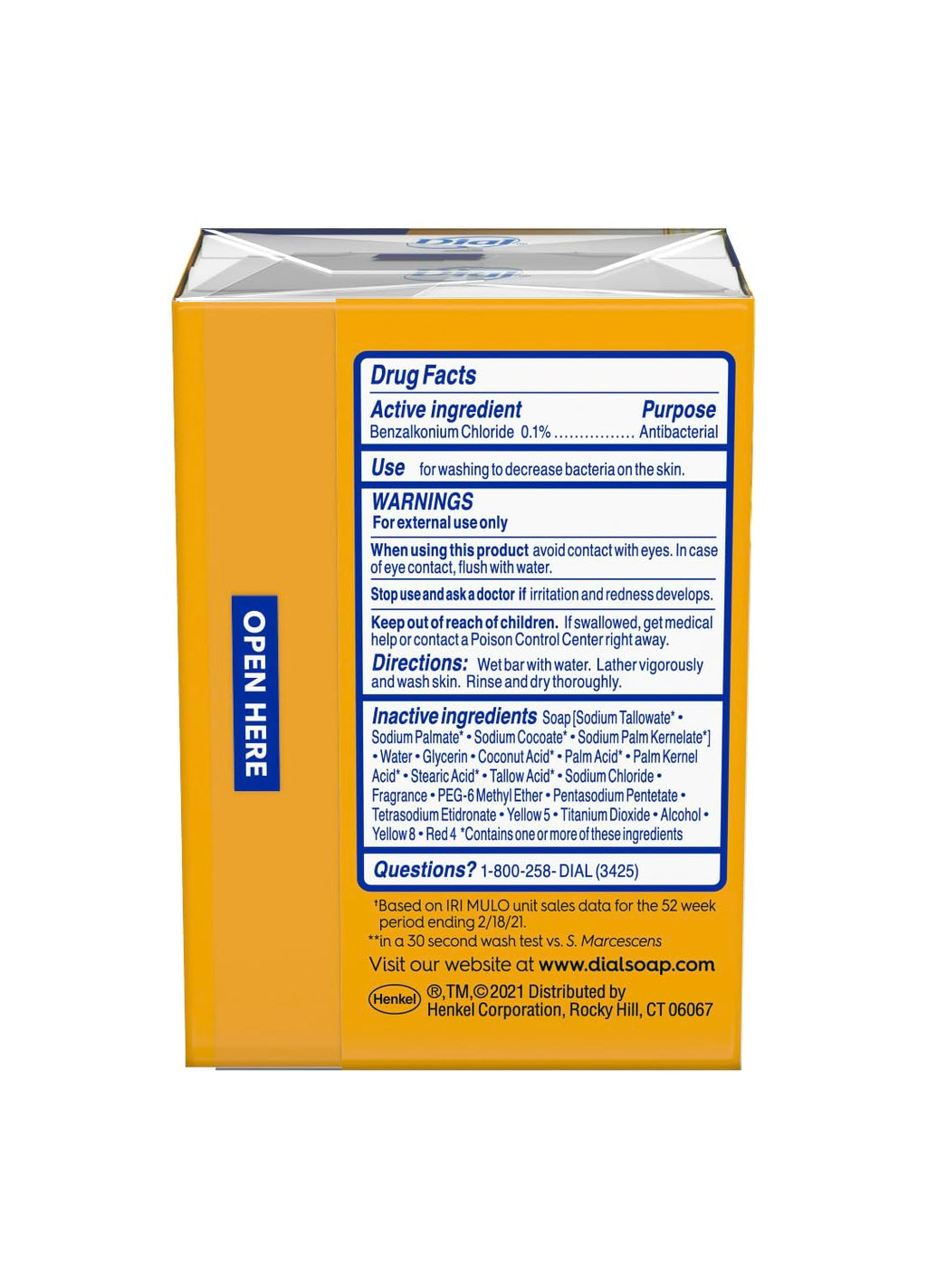 Dial Gold Antibacterial Deodorant Soap dual bar layout