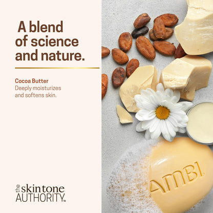 Ambi Cocoa Butter Cleansing Bar side view of packaging