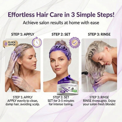 Texture and color of Vitamins Hair Cosmetics blue purple toning mask