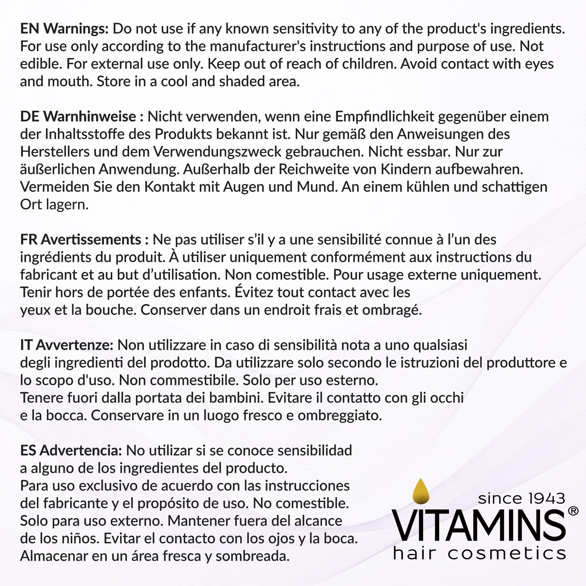 Vitamins Hair Cosmetics keratin mask bottle with hair care accessories