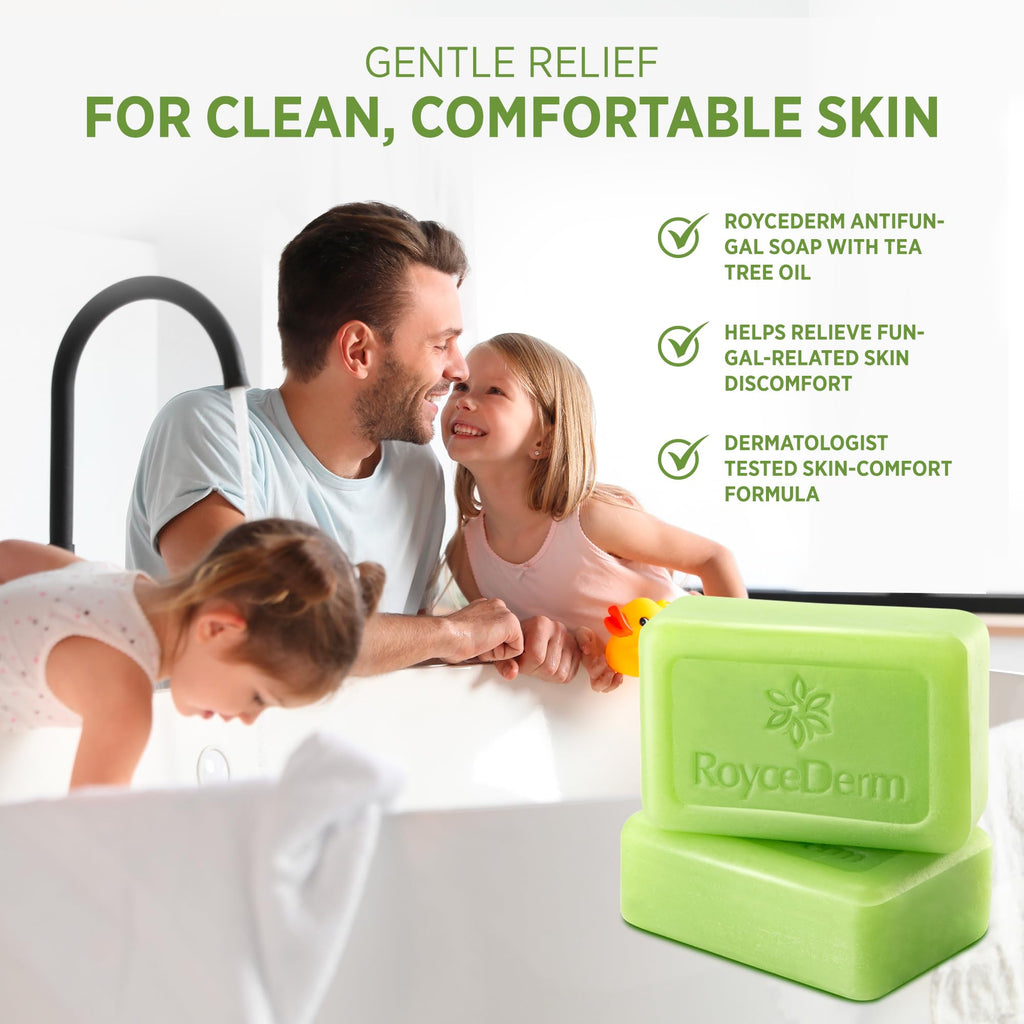 Roycederm Antifungal Bar Soap 1 Pack lifestyle context