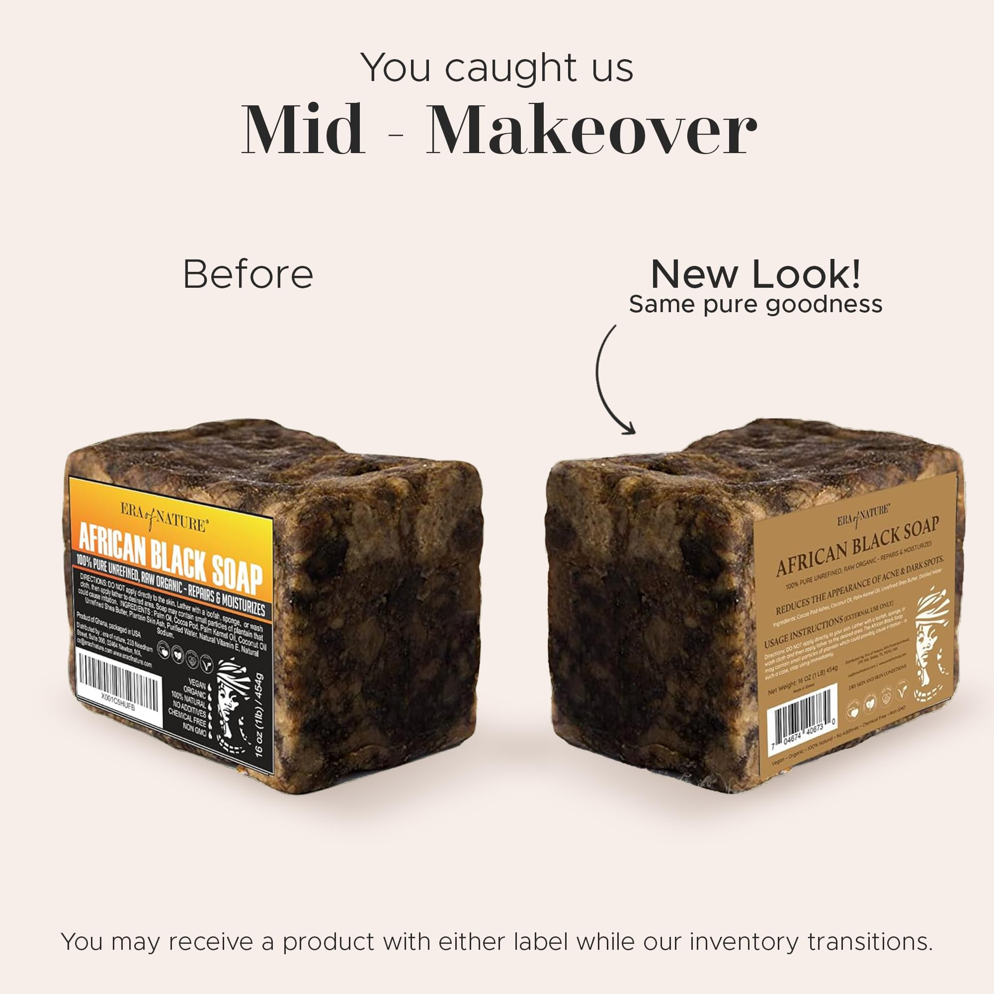 Cruelty free natural black soap for clearing acne and dark spots