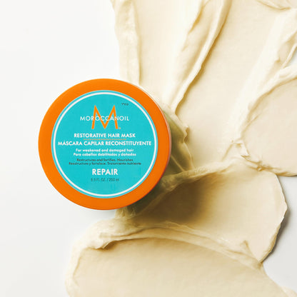 Moroccanoil Restorative Hair Mask 250ml container showing branding