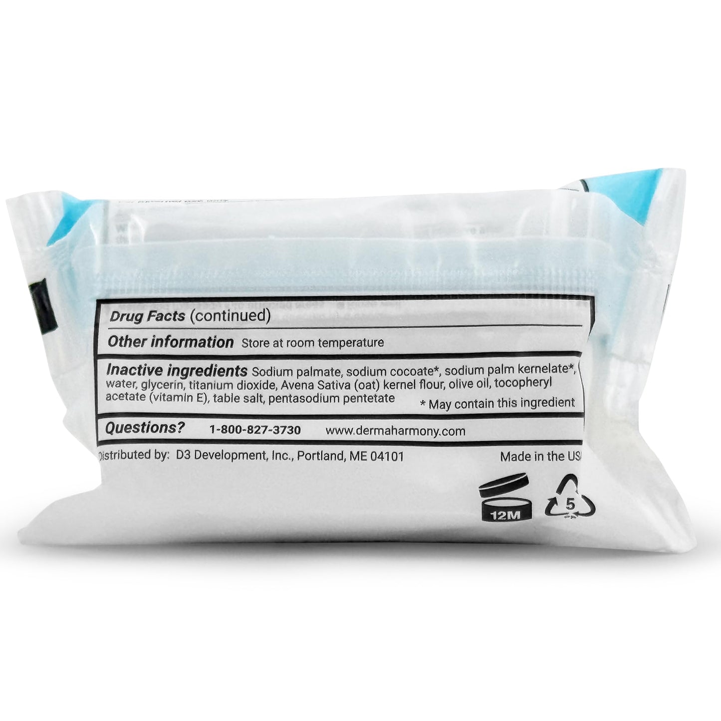 Texture and detail of Dermaharmony therapeutic soap bar