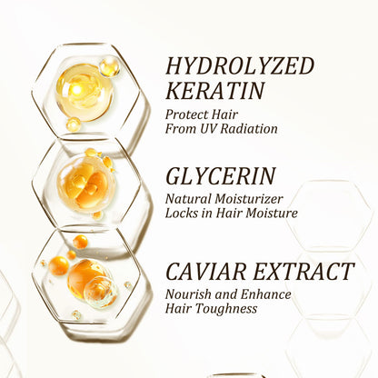 Tgideas collagen hair mask ingredients and features label