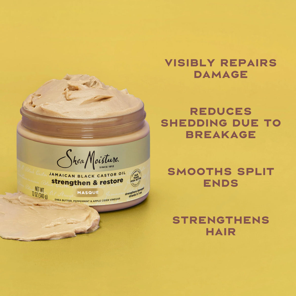 SheaMoisture Jamaican Black Castor Oil Treatment Masque back label details