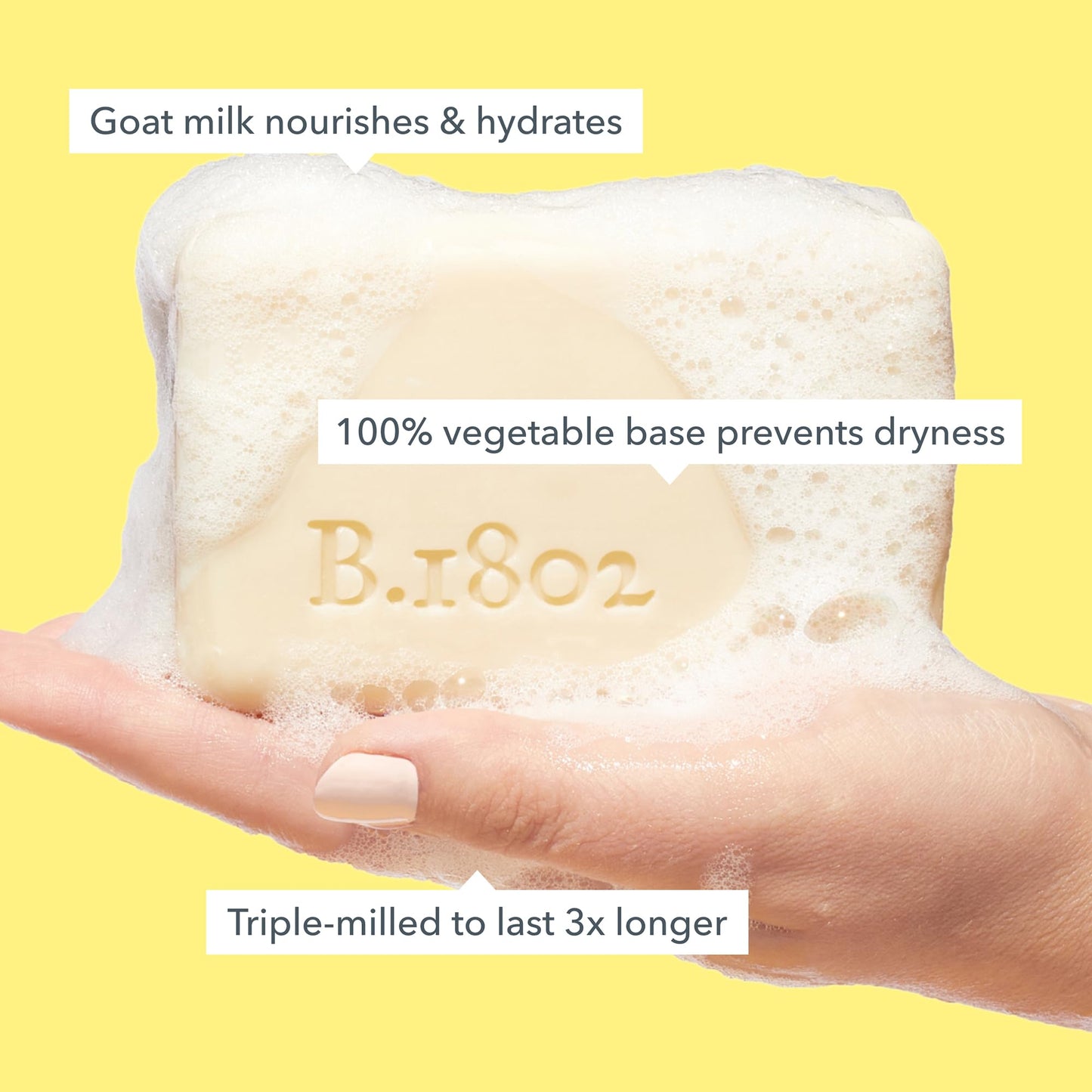 Beekman 1802 fragrance-free soap bar packaging