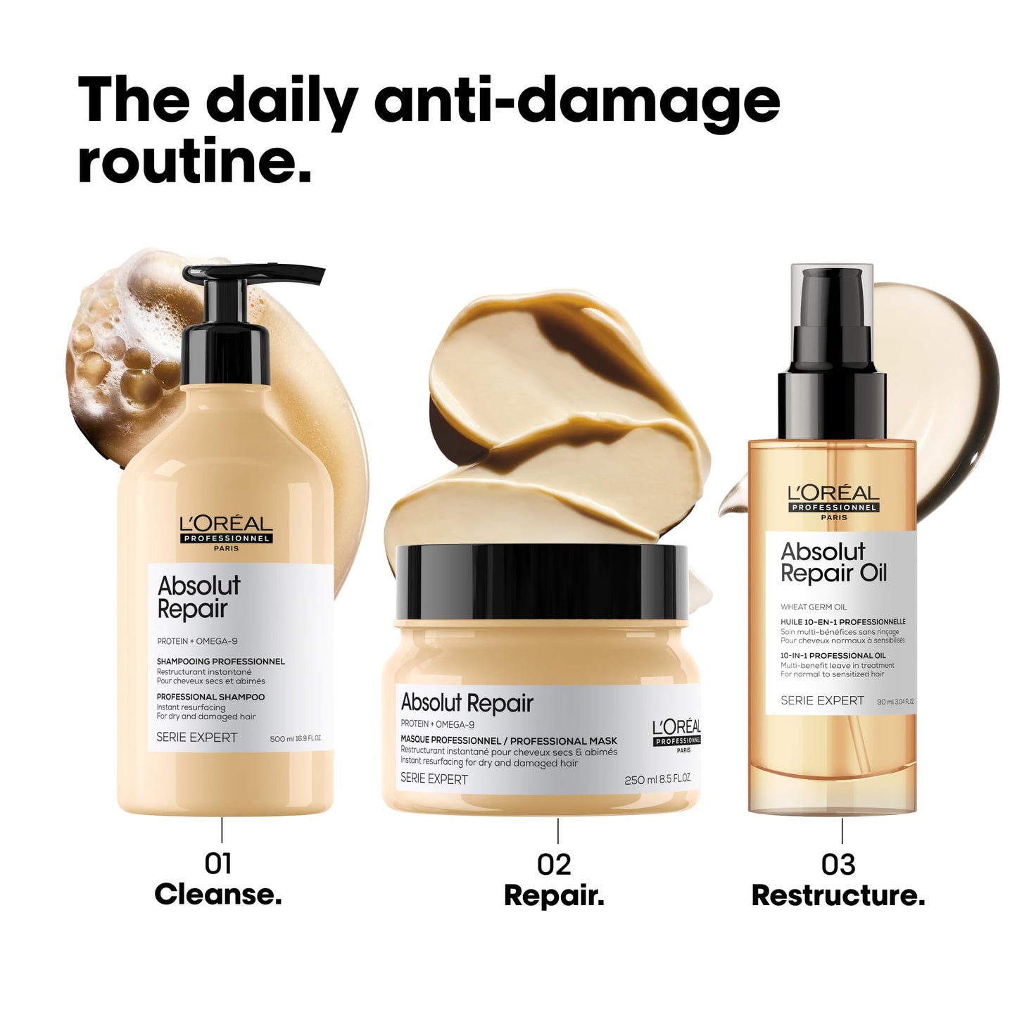 Professional L'OrÃ©al Serie Expert hair care mask for dry hair