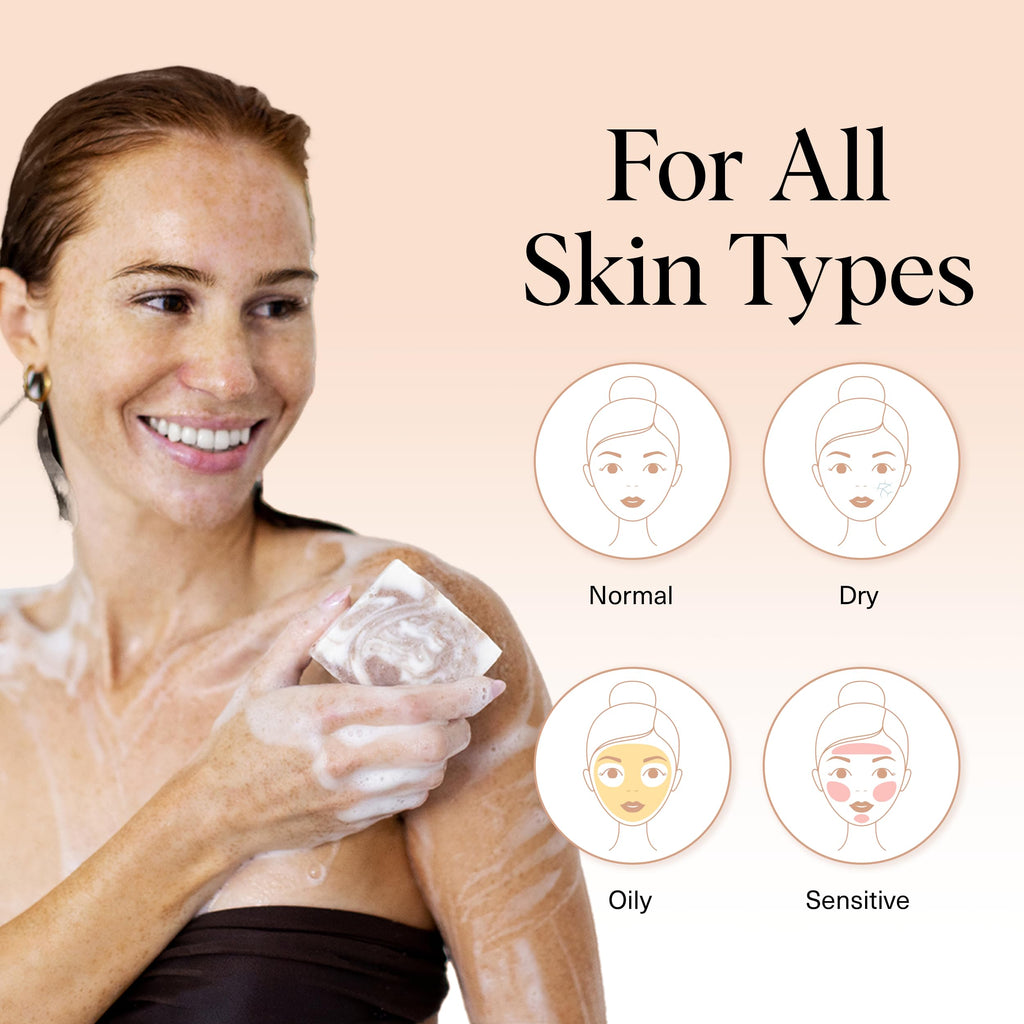 Kitsch shea butter body wash bar creating rich lather with water
