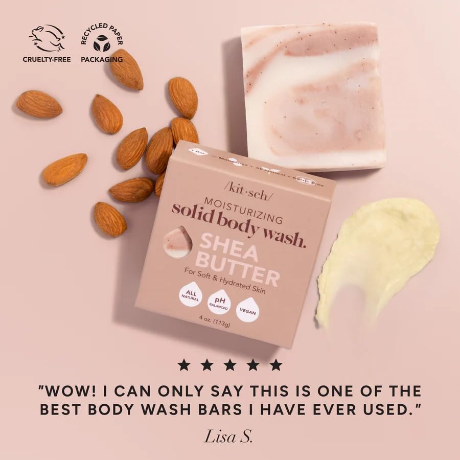 Kitsch zero waste bottle free beauty bar soap for soft skin