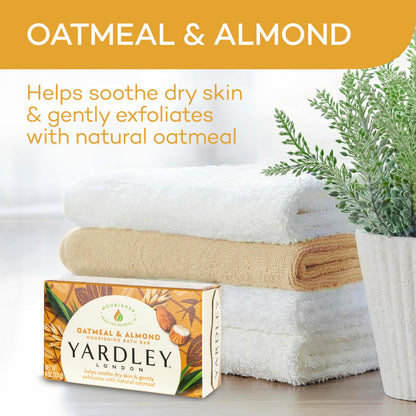Side view of Yardley London Oatmeal and Almond nourishing bar