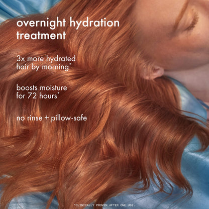 Amika overnight leave in hair treatment bottle with pump dispenser
