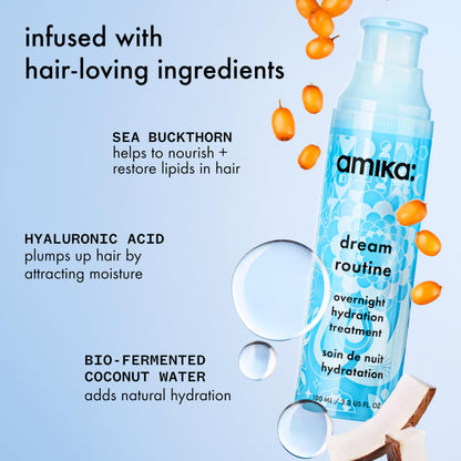 Hyaluronic acid infused overnight hair mask for dry hair texture