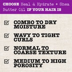 Maui Moisture Heal and Hydrate Shea Butter Hair Mask lid and branding close-up