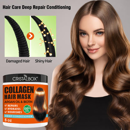 Cristalbox keratin hair mask jar showing ingredient list