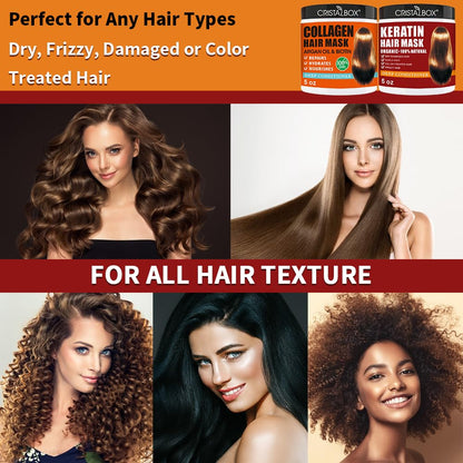 Cristalbox salon grade hair mask set for damaged hair