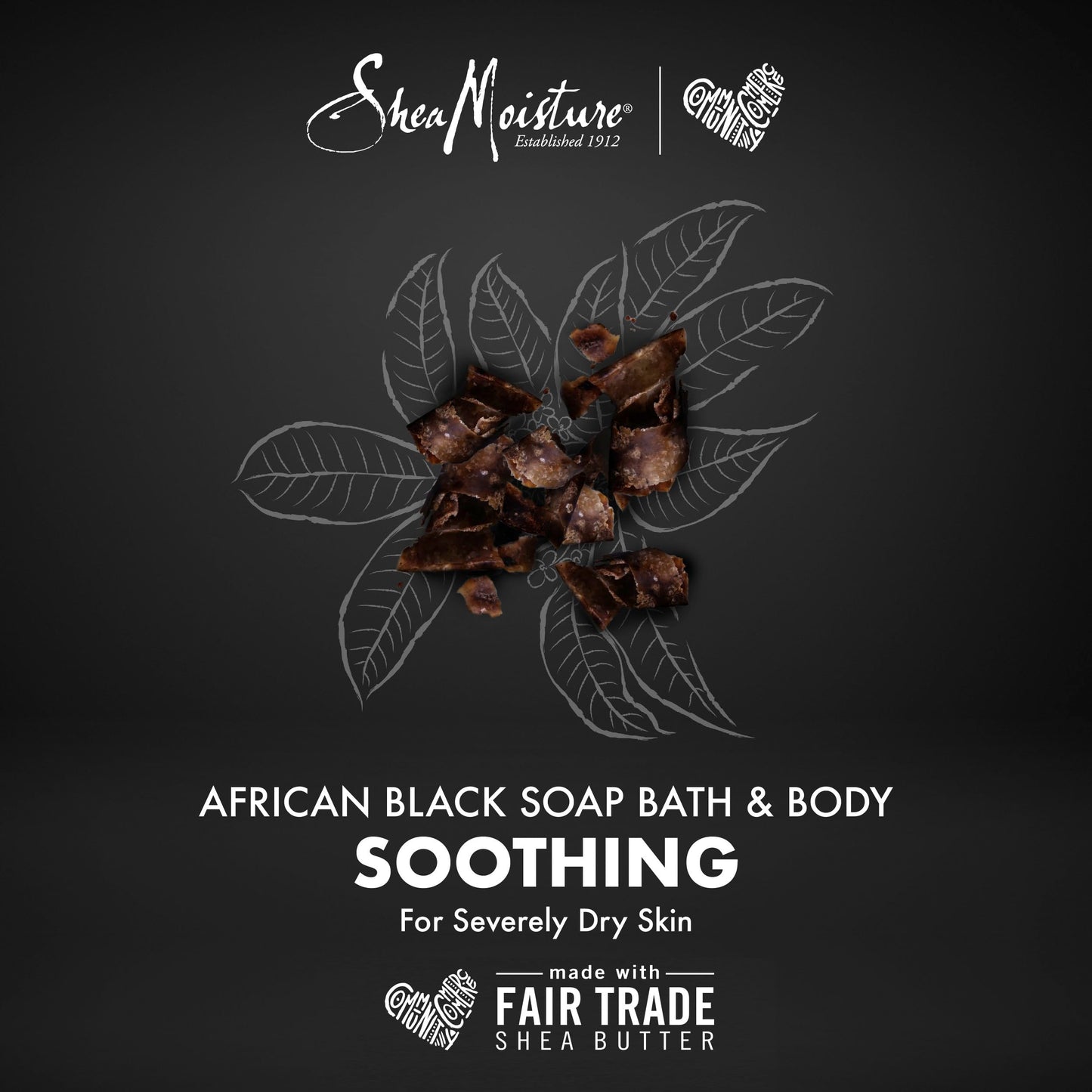 Side view of SheaMoisture African Black Soap 8 Ounce bar