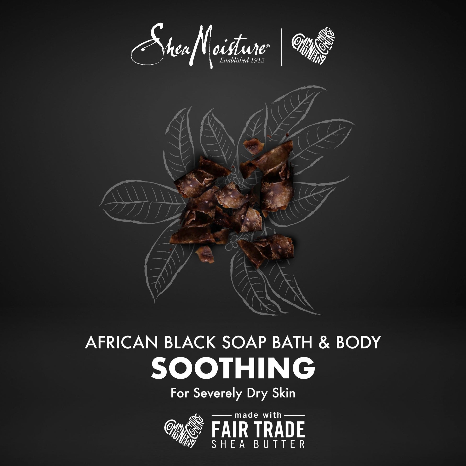 Side view of SheaMoisture African Black Soap 8 Ounce bar