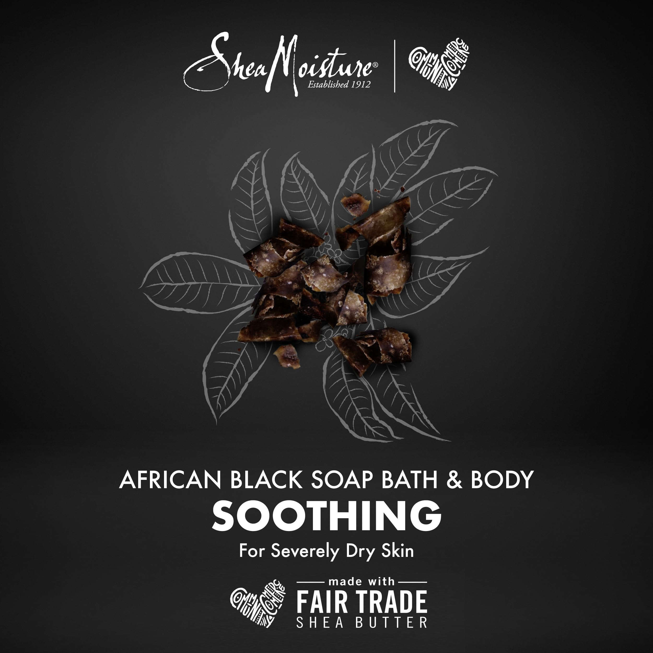 Side view of SheaMoisture African Black Soap 8 Ounce bar