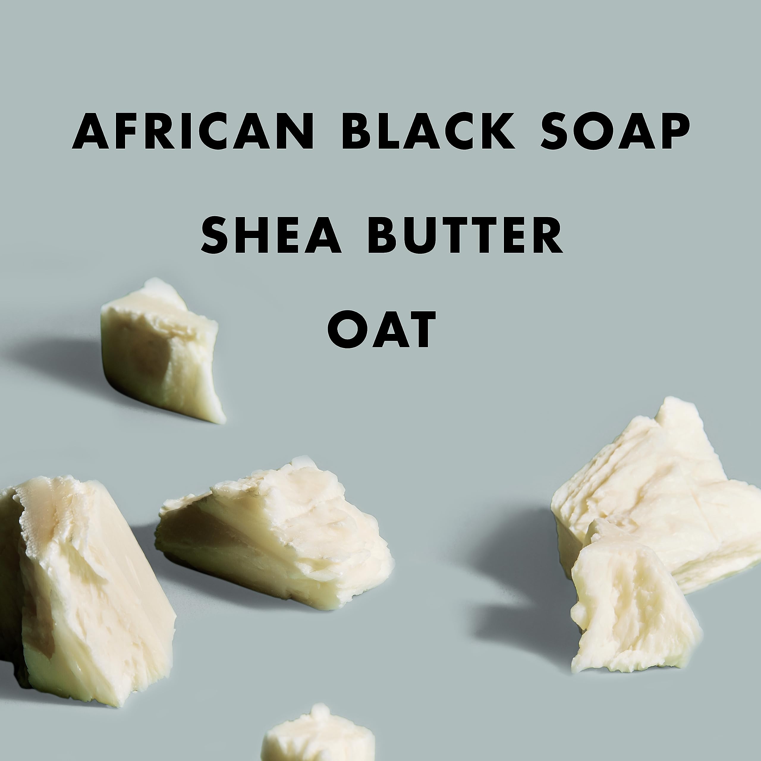 SheaMoisture African Black Soap bar with shea butter details