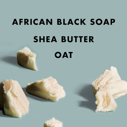 SheaMoisture African Black Soap bar with shea butter details