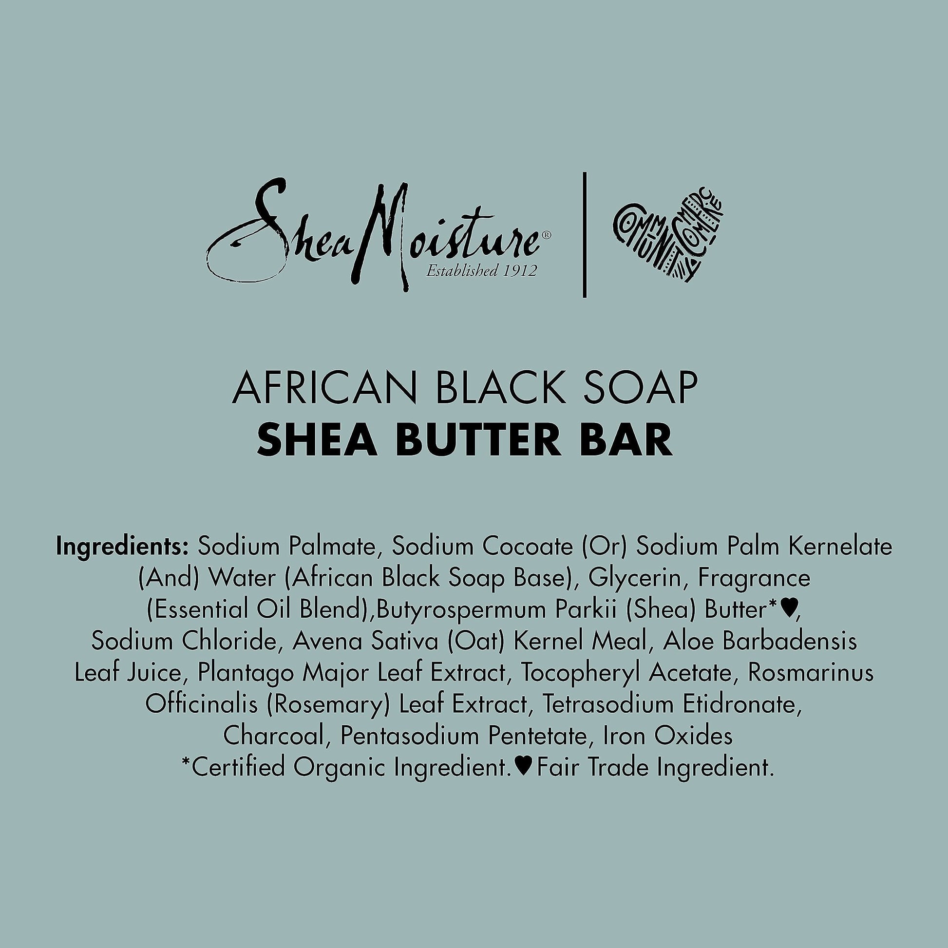 Detailed close up of SheaMoisture African Black Soap surface
