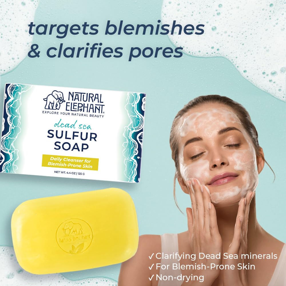 Natural Elephant clarifying face and body wash bar showing texture