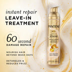 Pantene Miracle Rescue hair treatment showing pump dispenser mechanism